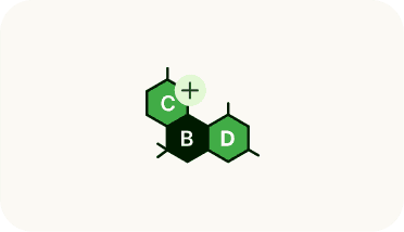 Symbolische Darstellung der CBD-Molekülstruktur